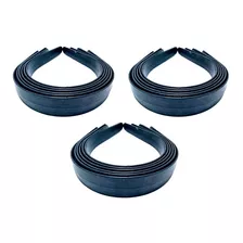 36 Tiara Arco Plastico Simples Encapar Larga Preta 30mm 3cm