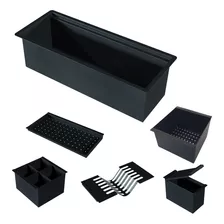 Kit Canal Organizador Xteel Alfa Preto 1076mm 1076x190x140