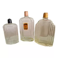 3 Grandes Perfumeiro Vidro Art Deco Coty Colonia Fretegrátis