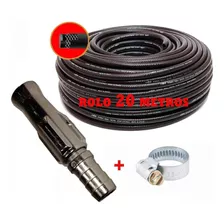 Mangueira Jardim Reforçada 1/2 300 Psi Para Água 20 Metros Cor Preto