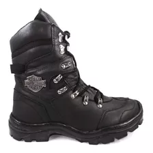 Bota Harley Davidson Motociclista Cano Alto Estilo Tatico