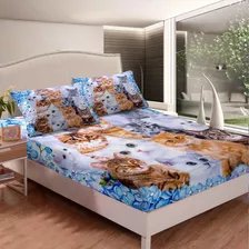 Juego De Ropa De Cama Con Diseño De Gato Para Niños, ...