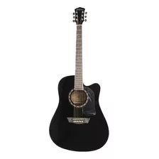 Guitarra Electroacustica Washburn Ad5ce Negra Dreadnought Color Negro Material Del Diapasón Palo De Rosa Orientación De La Mano Diestro