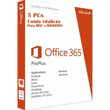 Microsoft 365 Personal 5 Usuários Office One Drive