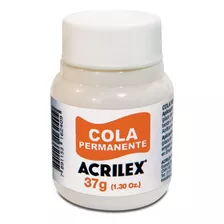 Cola Pano Permanente Tecido Pote 37g Cor Branco