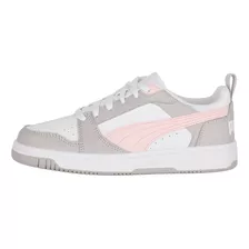 Zapatilla Puma Rebound V6 Low Mujer White/pink/gray