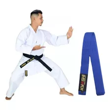 Kit Kimono Karate Kyoshi Lona P.a Adulto + Faixa Padrão