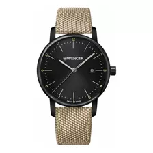 Reloj Hombre Wenger 01.1741.138 Cuarzo Pulso Beige En Textil