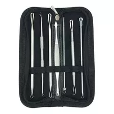 Extrator Cravos Espinhas Acne Kit Curetas Inox Com Estojo