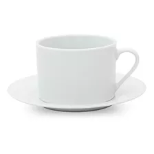 Taza De Te C/plato 220ml Blanco Porcelana Selecta Set X6