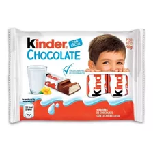 Pack Kinder 4 Barritas De Chocolate Caja X 20 Unidades