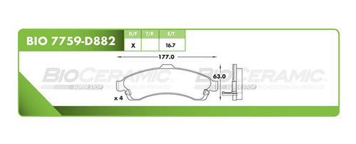 Balata Disco Delantera Gmc Envoy Xuv 2004-2005 4.2 Foto 2