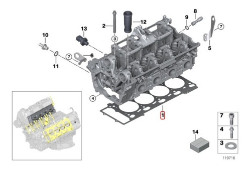 Junta Empaque Cabeza Bmw 550i 650i 750li 750i X5 E53 E70  Foto 4