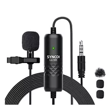 Synco Lavalier Mic, Lav S6e Omnidireccional Condenser Lapel 