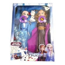 Muñecas Frozen X2 Ana, Elsa Y Olaf Articuladas + Tacos