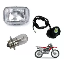 Farol Bloco Óptico Crf 230 Soquete Chicote E Lampada 