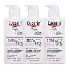 Eucerin Baby Wash And Shampoo Fórmula 2 En 1 (paquete De 3)