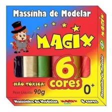 Kit 30 Massinha De Modelar Escolar 6 Cores Magix 90g Atacado