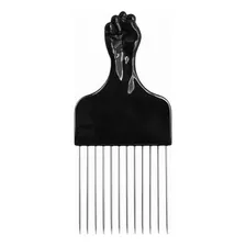 Pente Garfo Penteado Afro Dente Metal Aço Black Power