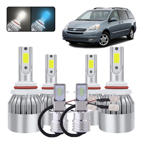 Para Compatible Con Toyota 9005 H11 6000k Led Faros Kit De Toyota Sienna