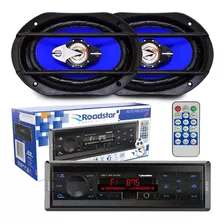 Kit Radio Bluetooth Muda Pasta Usb + Falantes 6x9'' 55w