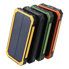 Cargador Portátil Recargable 20.000 Mah Solar Powerbank Color Verde