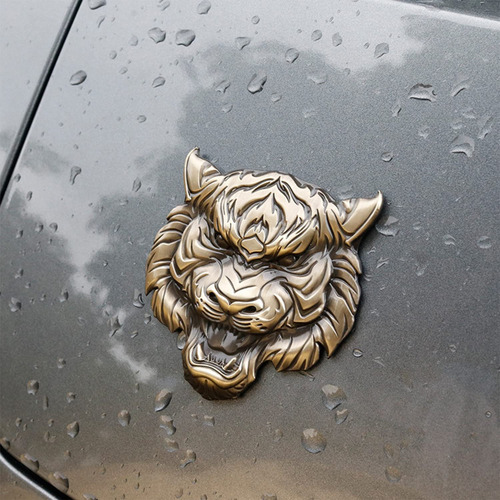Emblema De Metal De Cara De Tigre, Emblema De Automovil, Dec Foto 5