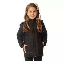 Jaqueta Infantil Forrada Puffer Capuz Juvenil Inverno Neve