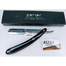 Navalhete Parker Black Inox 1° Linha +5 Laminas Astra