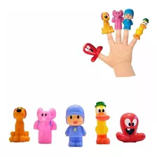 Coleção Turma Do Pocoyo Dedoche 5 Pçs Brincar Banho 