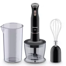 Minipimer Con Batidor + Vaso Medidor Yelmo Lm-1555 1200w Color Negro