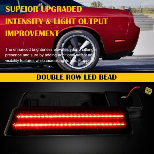 For 2011-2014 Dodge Charger Smoked Led Rear Bumper Side  Aab Foto 5