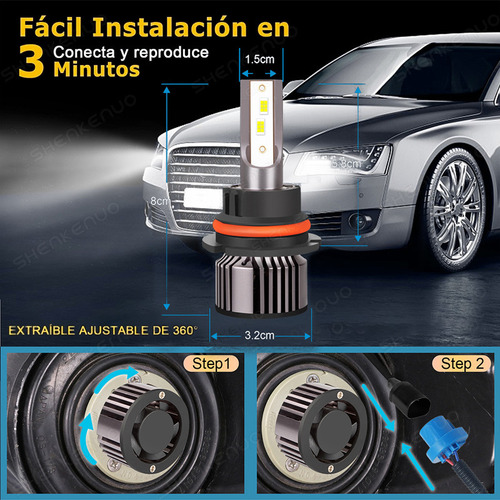 9007 Hb5 Kit De Faros Led De Haz Alto Y Bajo Para Pontiac Foto 6