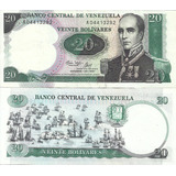 Billete 20 Bs Bolívares. Octubre 20 1987. Rafael Urdaneta