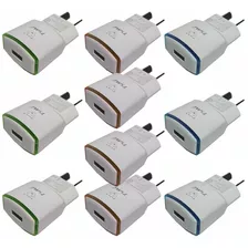 Pack X10 Cargador Fuente De Pared 1 Puerto Usb 5v 1a