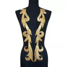 Aplique Dorado Para Vestido De Fiesta 