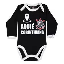 Body Corinthians Bori Timão Moda Inverno Manga Longa Oficial