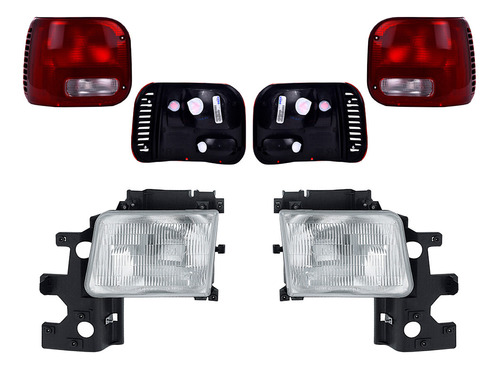 Kit Faros Y Calaveras Depo Dodge Ram 1500 Van 1994 A 1997 Foto 2