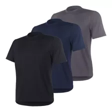 Kit 3 Camisetas Proteção Solar Camisa Uv Malha Fria Dry Fit 