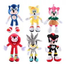 Muñecos Peluche De Sonic Y Sus Amigos 26cm. X Unidad