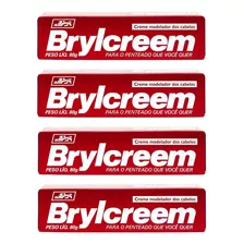 Kit 4 Creme Modelador Dos Cabelos Brylcreem Normal - 80g