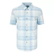 Camisa Con Manga Corta Tahoe Melange De Hombre Turquesa