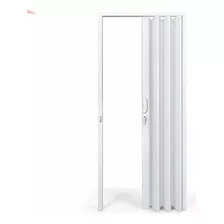 Porta De Pvc Sanfonada Completa 70cm X 2,10m Branca Plasbil