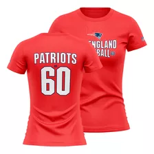 Camiseta Feminina Nfl New England Patriots Classic Vermelha