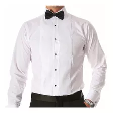 Camisa Blanca Plisada Esmoquin De Hombre ,de Novio ,evento