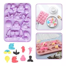 Molde Silicona Unicornios Princesas Reposteria Horno Freezer