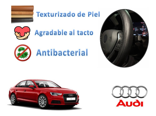 Respaldo Bolitas + Cubre Volante Piel Audi A4 2013 A 2018 Foto 5