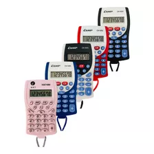Kit 5 Mini Calculadora De Bolso Colorida 8 Dígitos Kenko