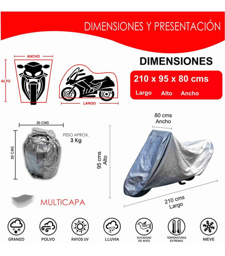 Funda Cubierta Lona Moto Cubre Suzuki Gsx S750 Abs Foto 3