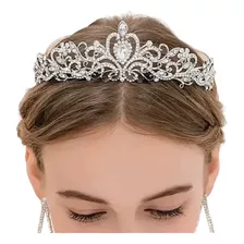 Coroa Tiara Strass Kit Brinco Colar Noiva Debutante